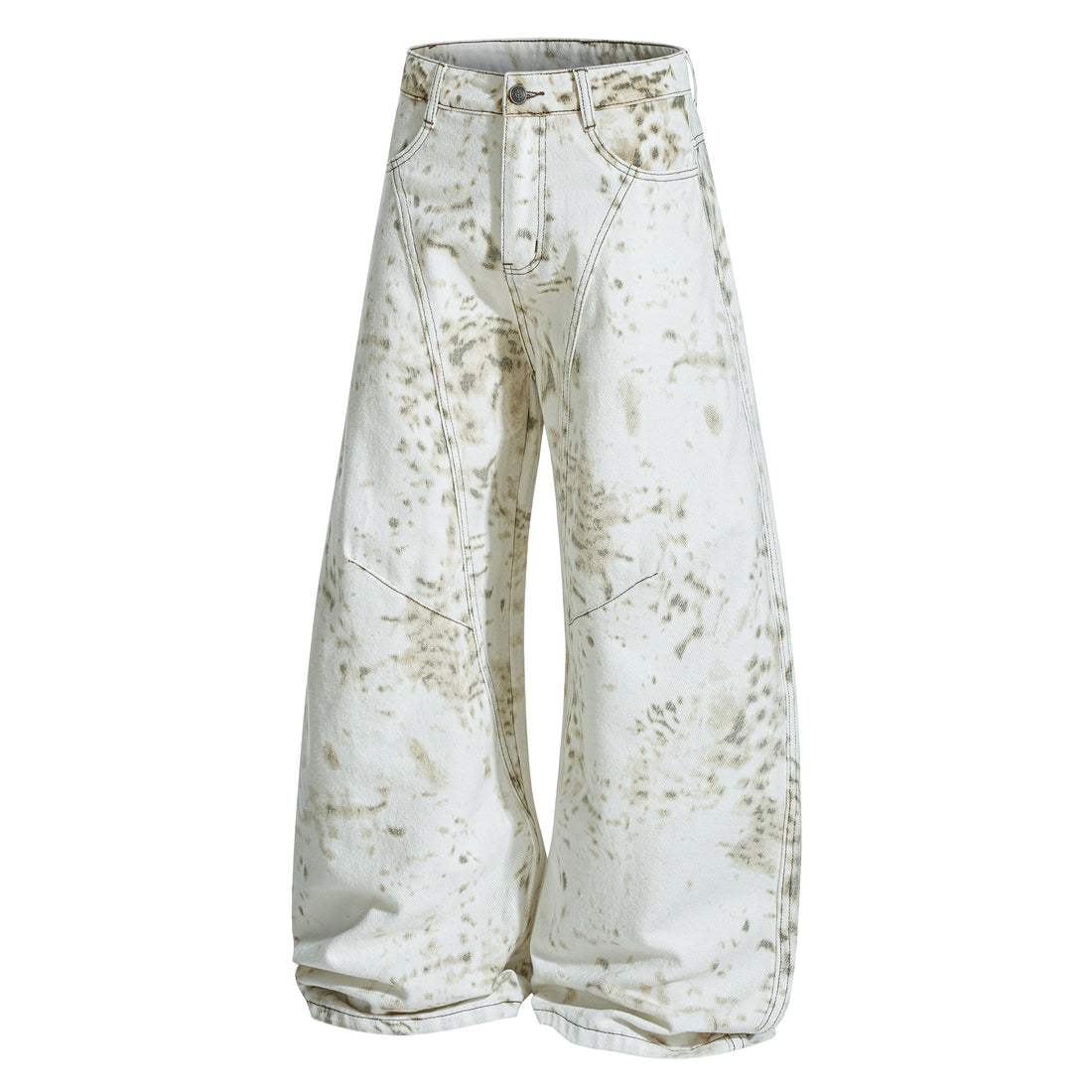3-6-5.shop Vintage Splatter Barrel Jeans