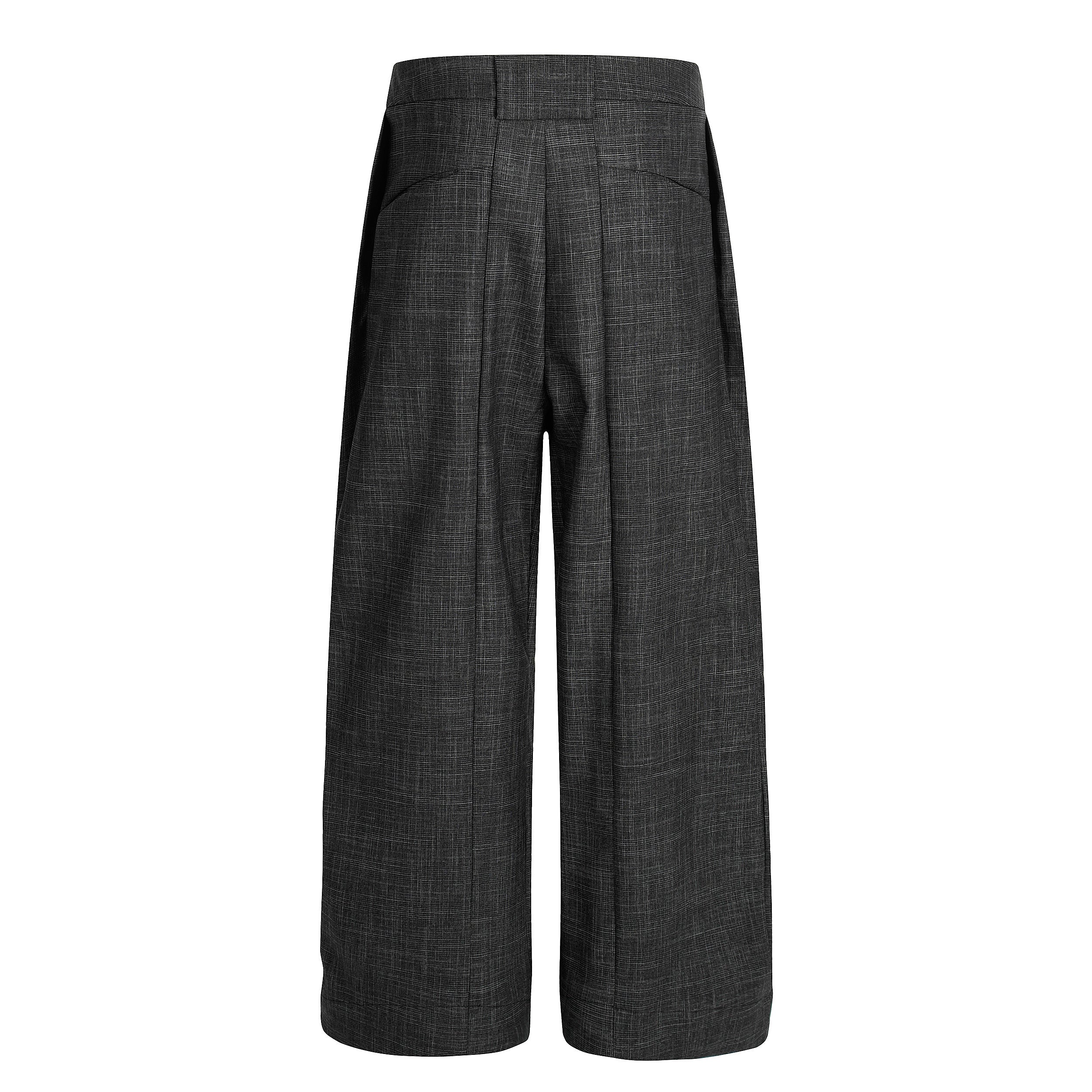 3-6-5.shop Textured Pleated Wide-Leg Trousers