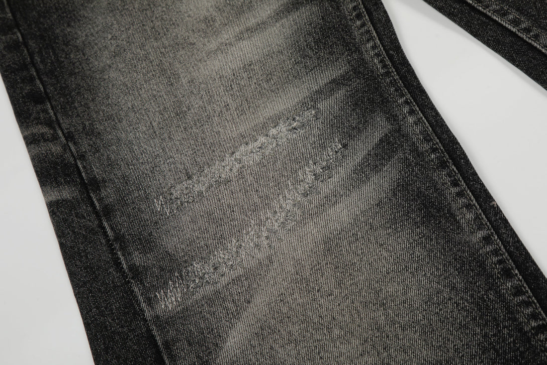 3-6-5.shop Washed Distressed Denim Pants