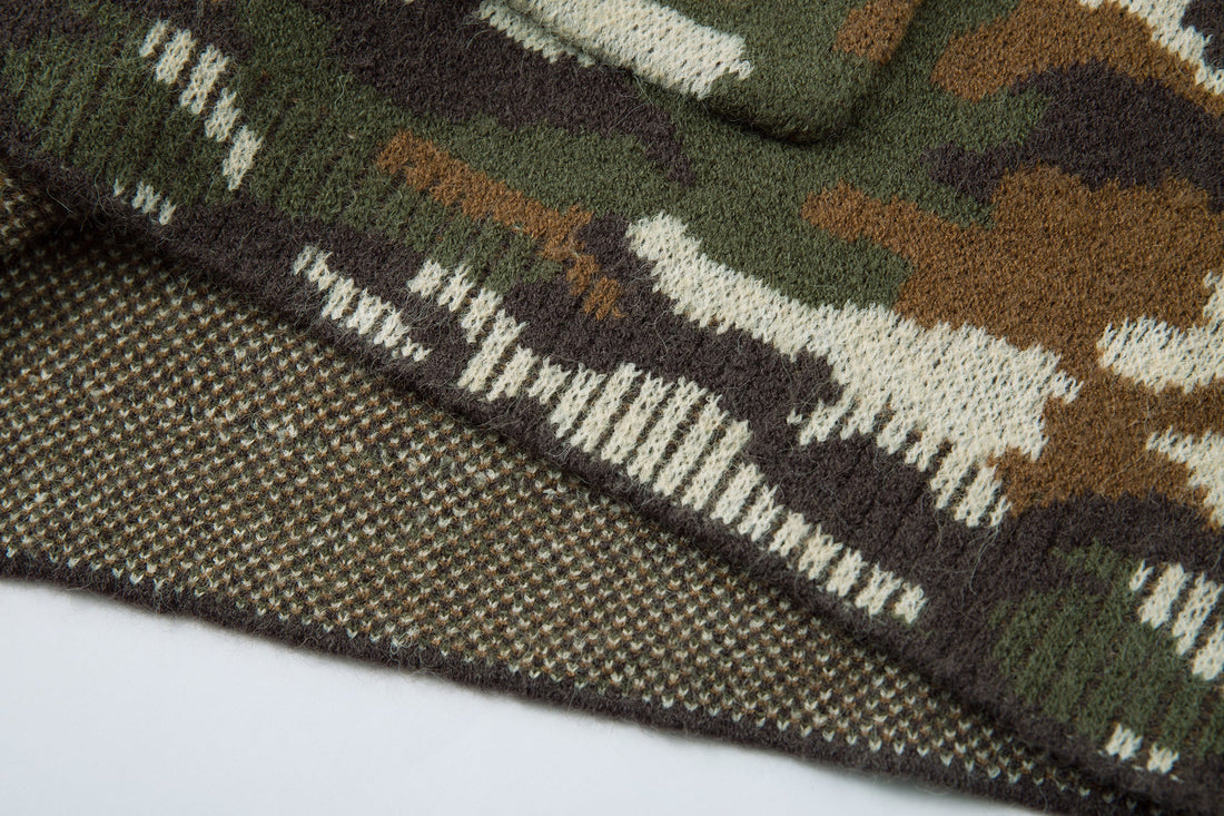 3-6-5.shop “07 Camo Knit Sweater”