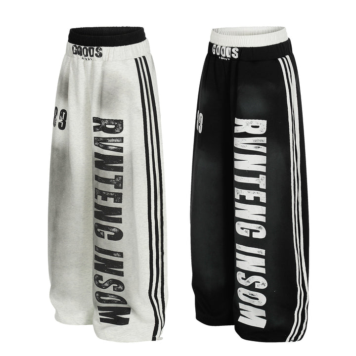 3-6-5.shop Bold Letter Stripe Track Pants