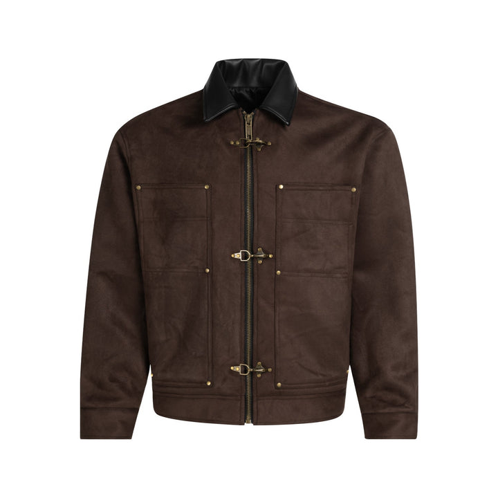3-6-5.shop Metal Buckle Suede Jacket