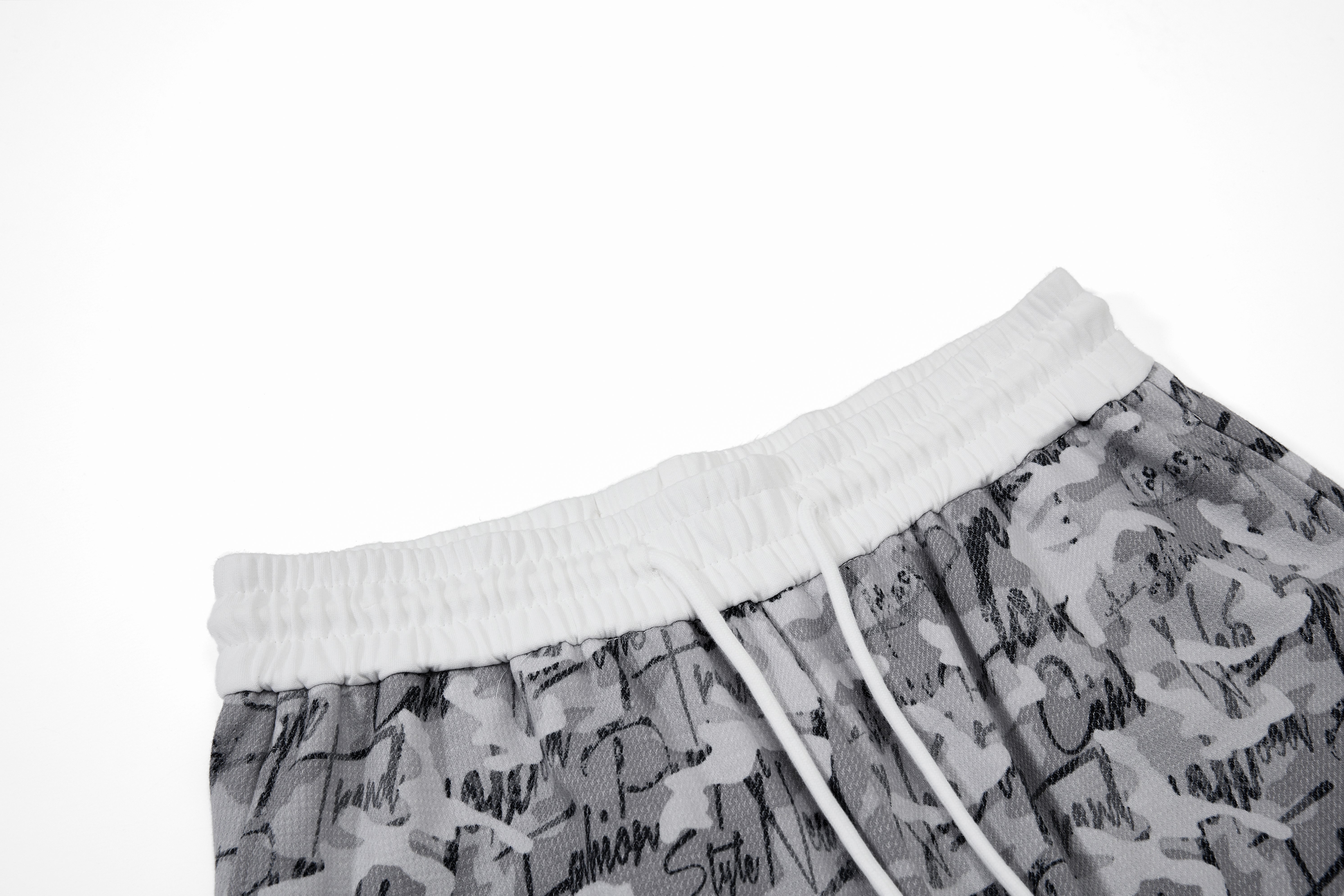 3-6-5.shop Camo Script Wide-Leg Pants