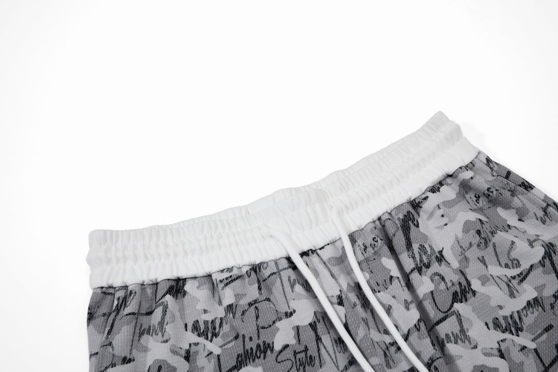 3-6-5.shop Camo Script Wide-Leg Pants