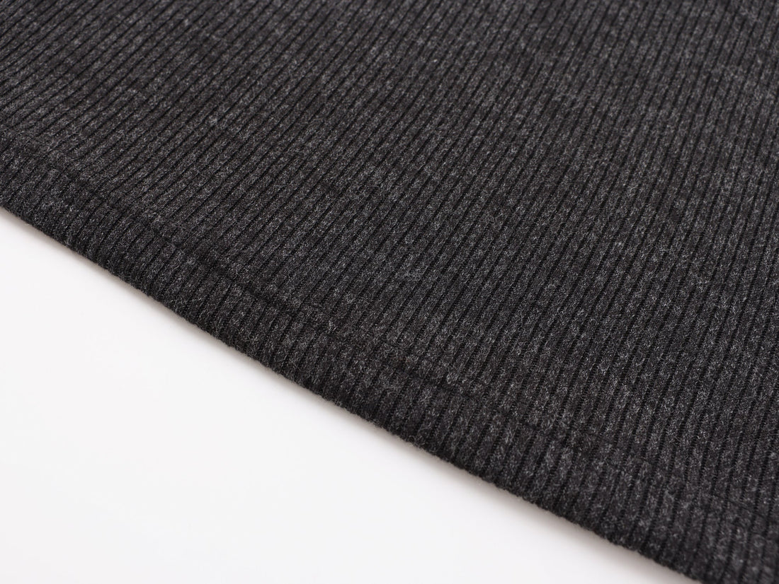 3-6-5.shop Ribbed Texture Long-Sleeve Tee