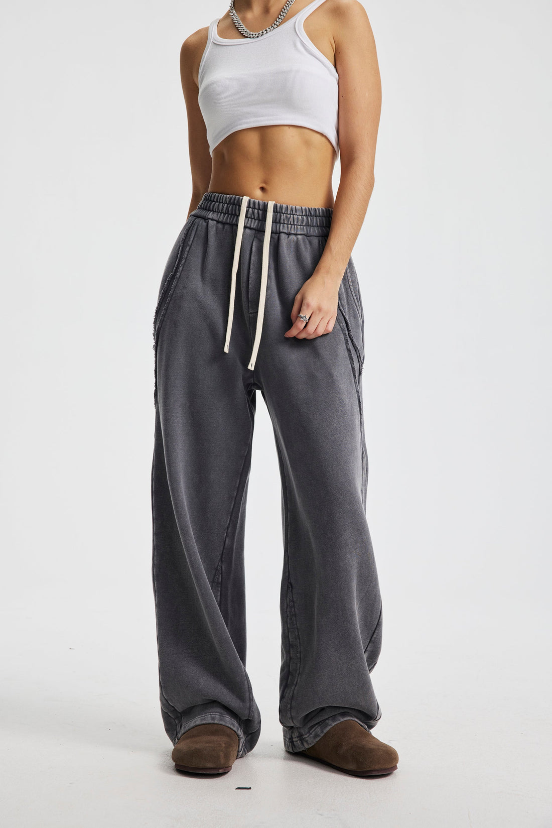 3-6-5.shop Washed Seamline Sweatpants