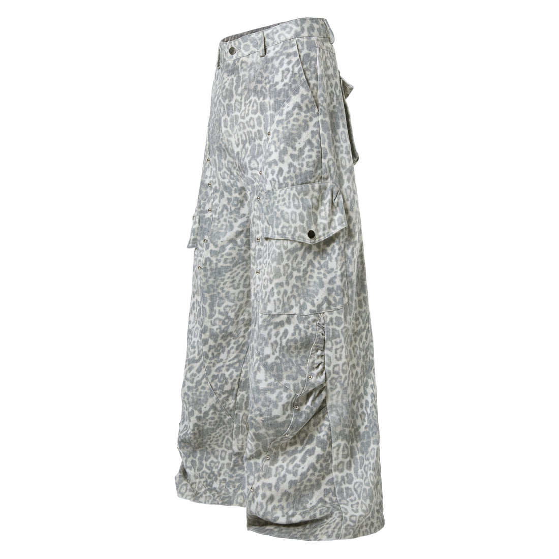 3-6-5.shop Leopard Utility Wide-Leg Pants