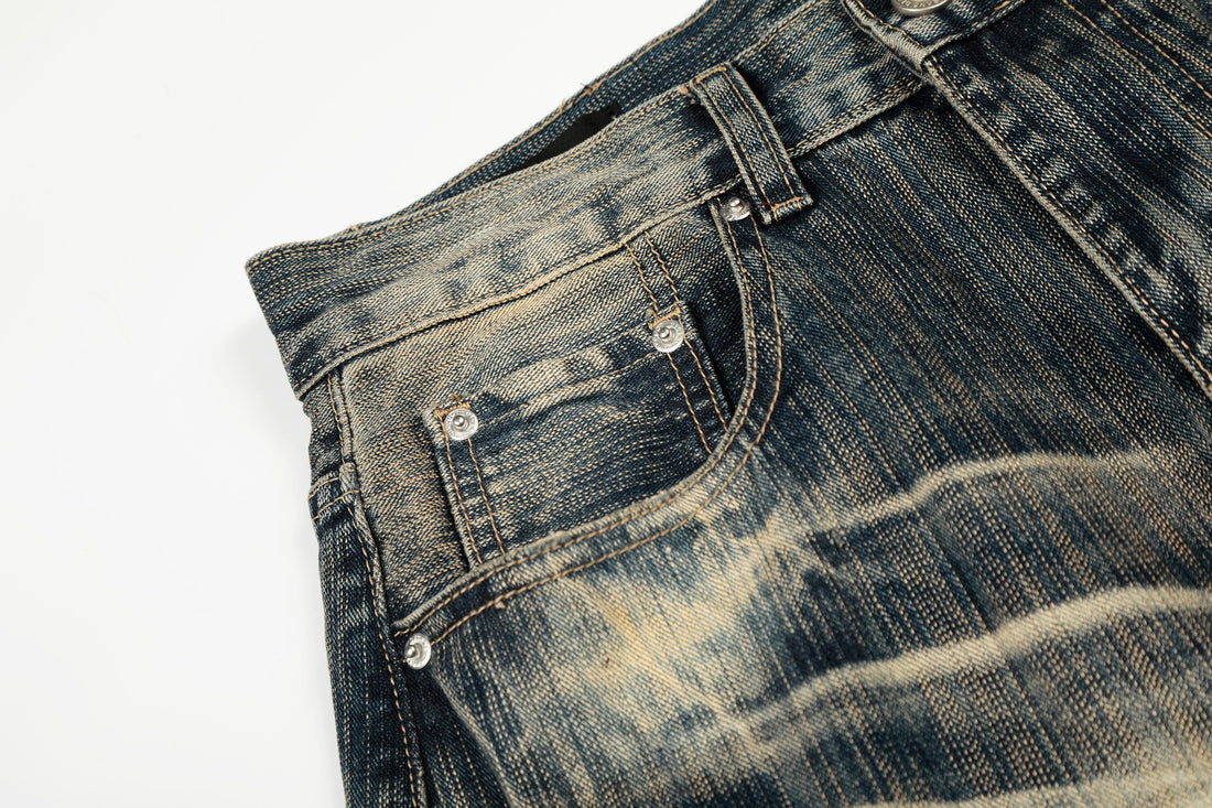 3-6-5.shop Vintage Washed Loose Denim Pants