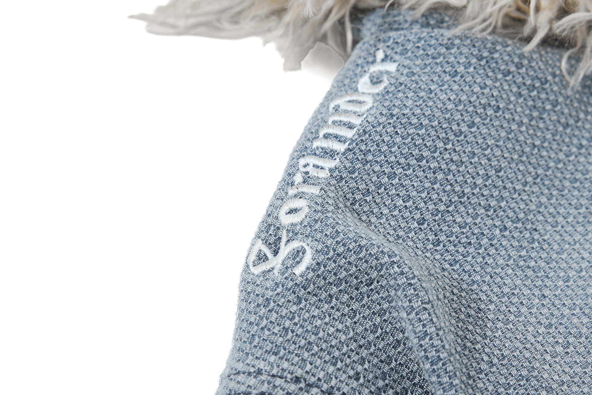 3-6-5.shop Fur-Trim Washed Hooded Jacket