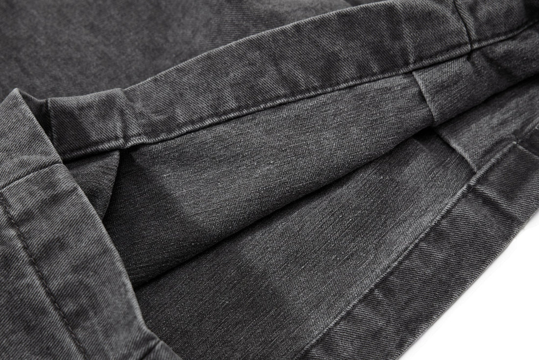 3-6-5.shop Washed Wide-Leg Cargo Pants