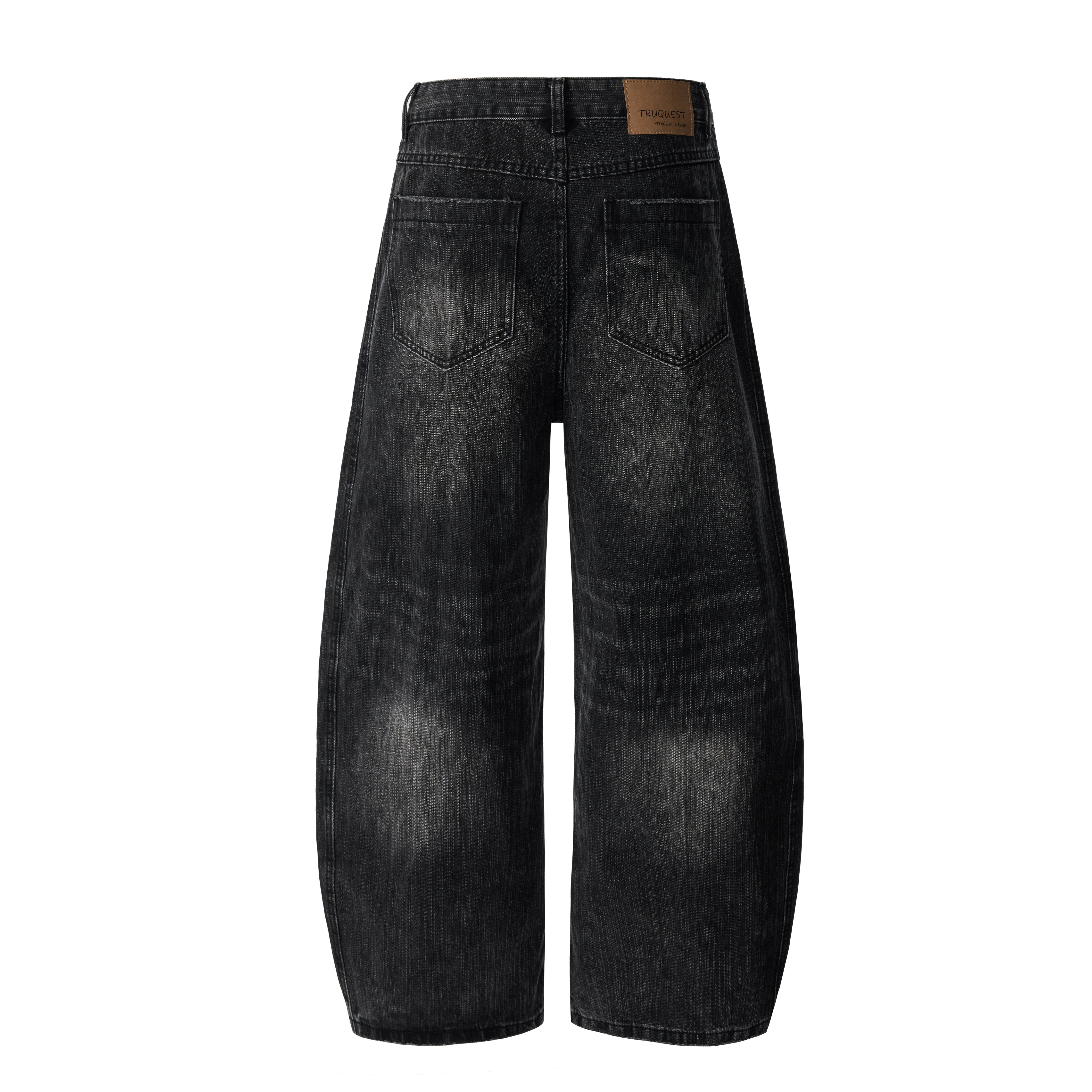 3-6-5.shop Vintage Washed Curved Denim Pants