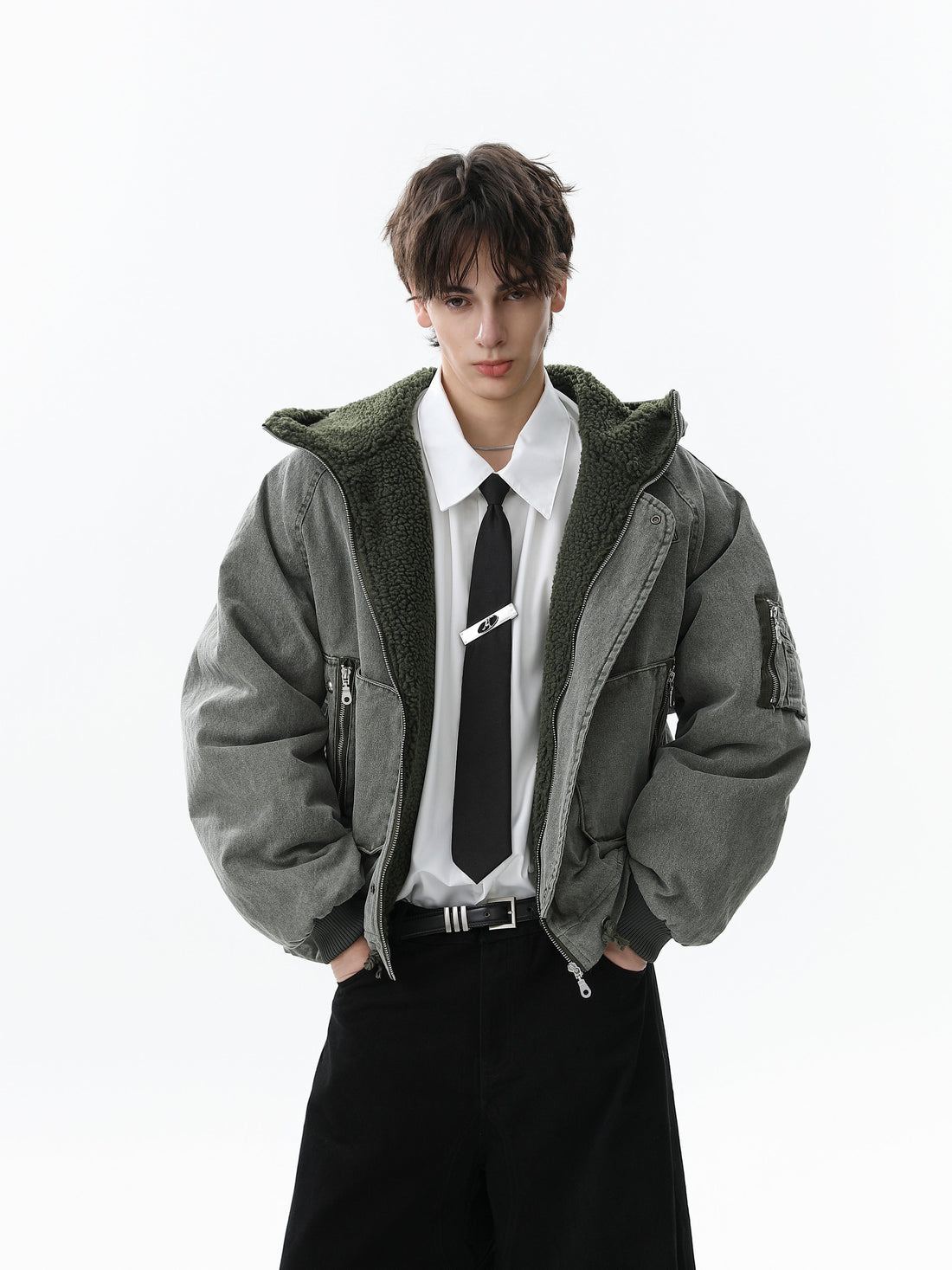 3-6-5.shop Washed Utility Hooded Jacket