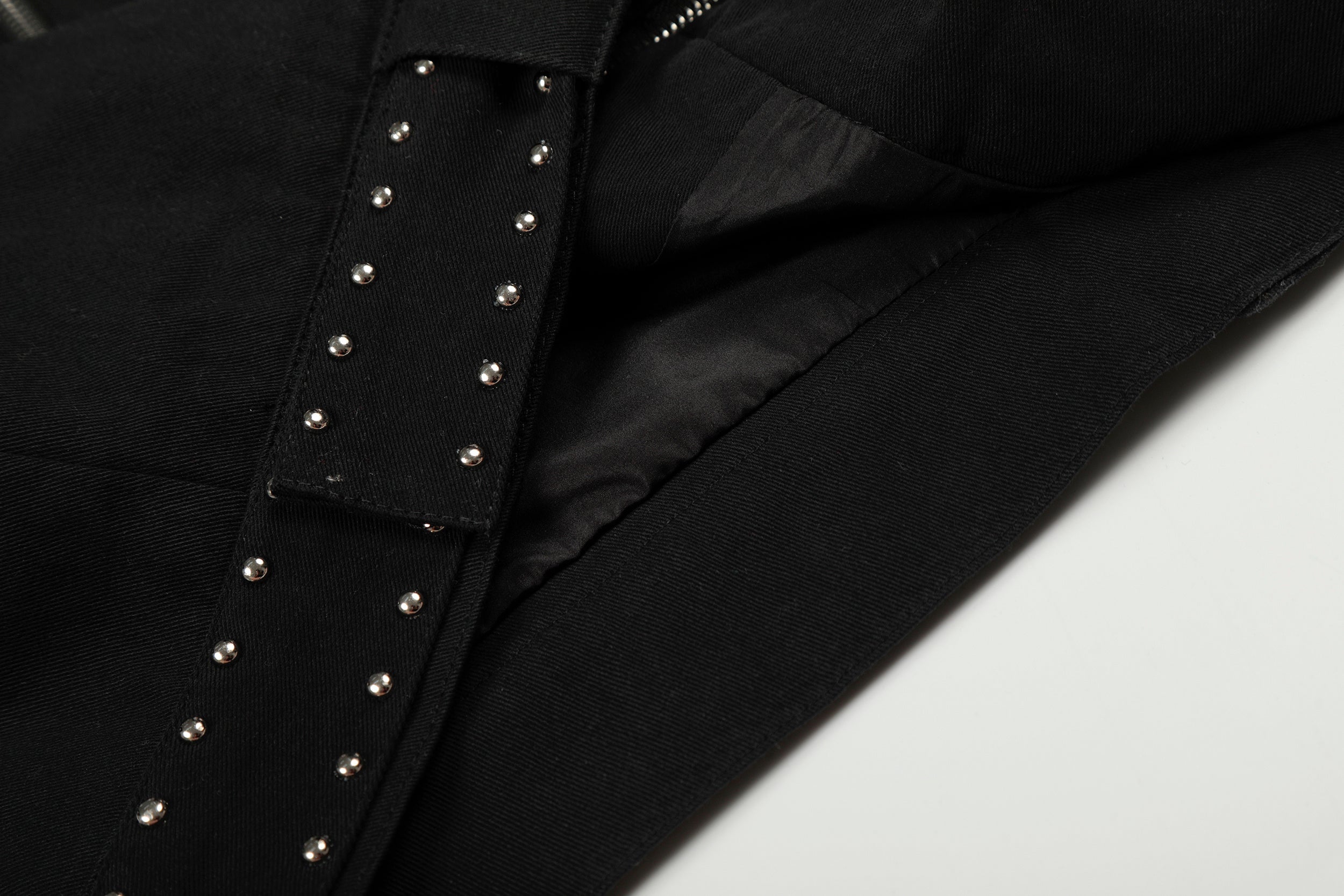 3-6-5.shop Rivet-Belted Cropped Rider Jacket