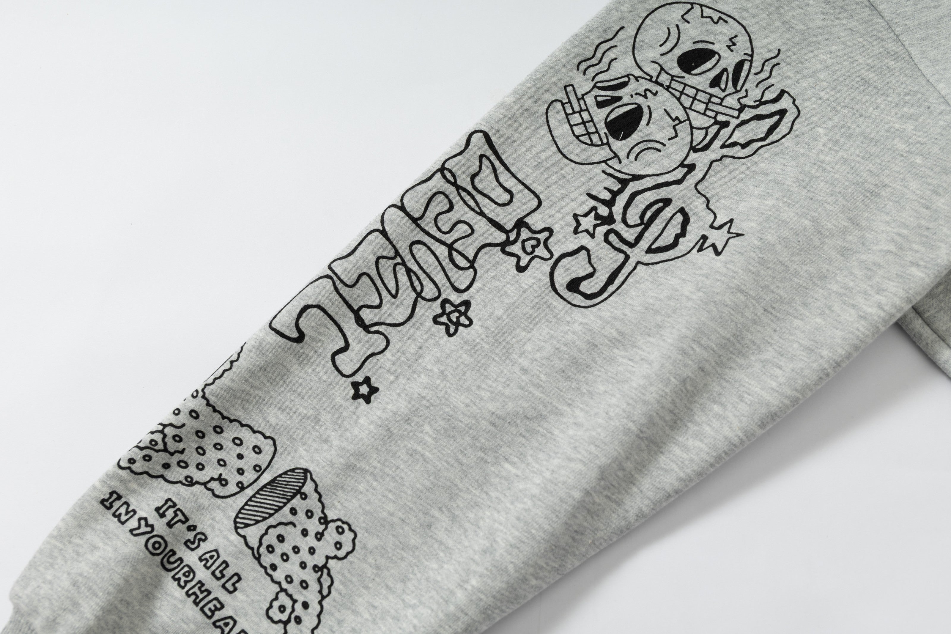 3-6-5.shop Doodle Graphic Zip Hoodie