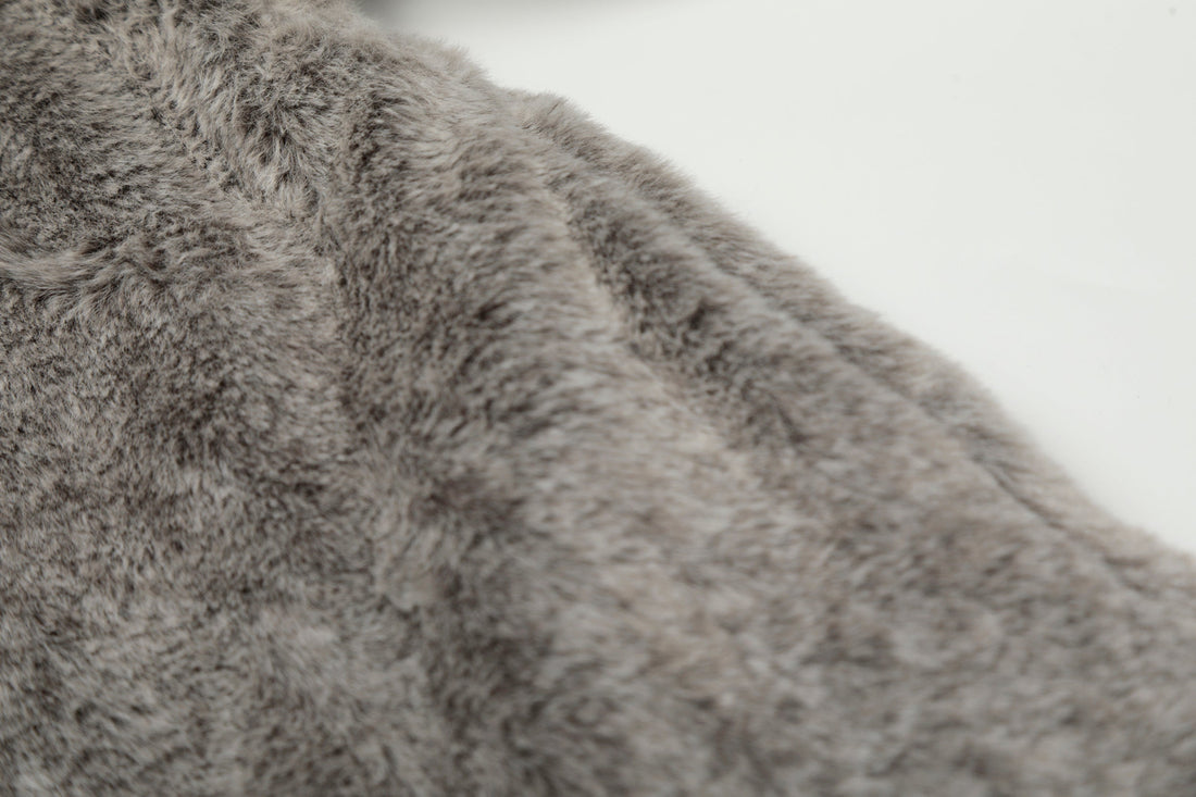 3-6-5.shop Wool Blend Fleece Hooded Bomber Jacket