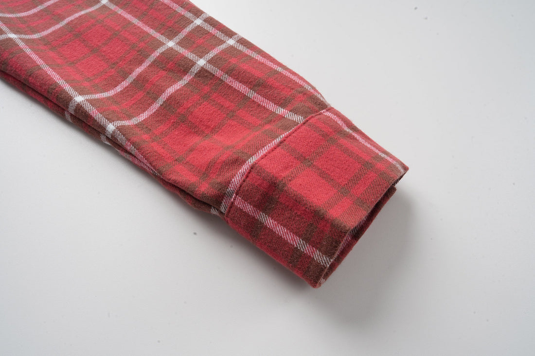 3-6-5.shop Patchwork Plaid Button-Up Shirt
