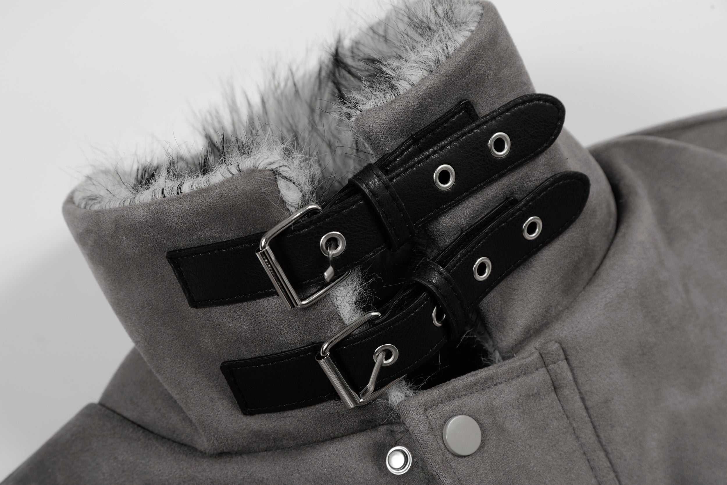 3-6-5.shop Patchwork Fur-Lined Jacket
