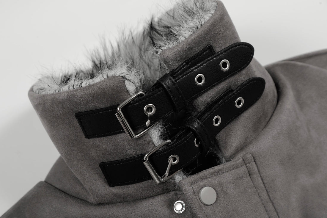 3-6-5.shop Patchwork Fur-Lined Jacket