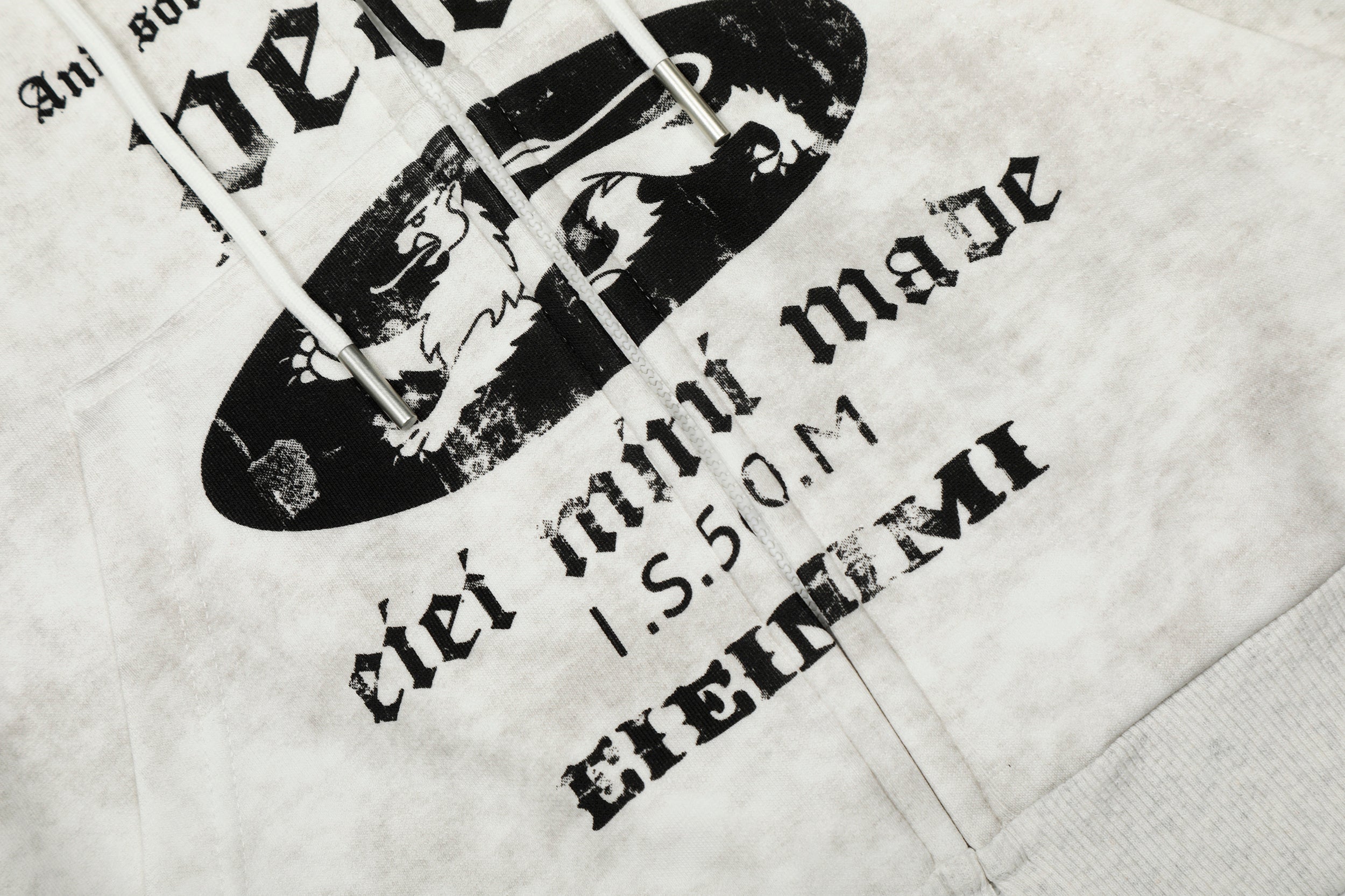 3-6-5.shop Vintage Graphic Zip-Up Hoodie
