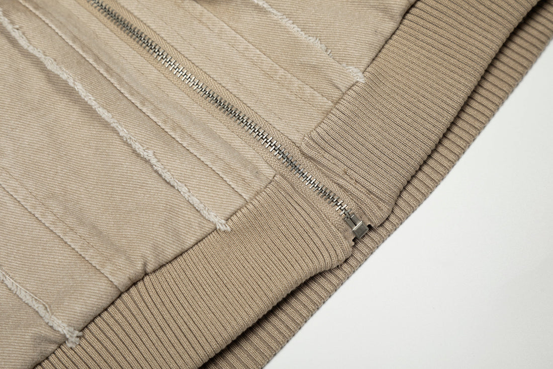 3-6-5.shop Washed Shearling-Lined Denim Hooded Jacket