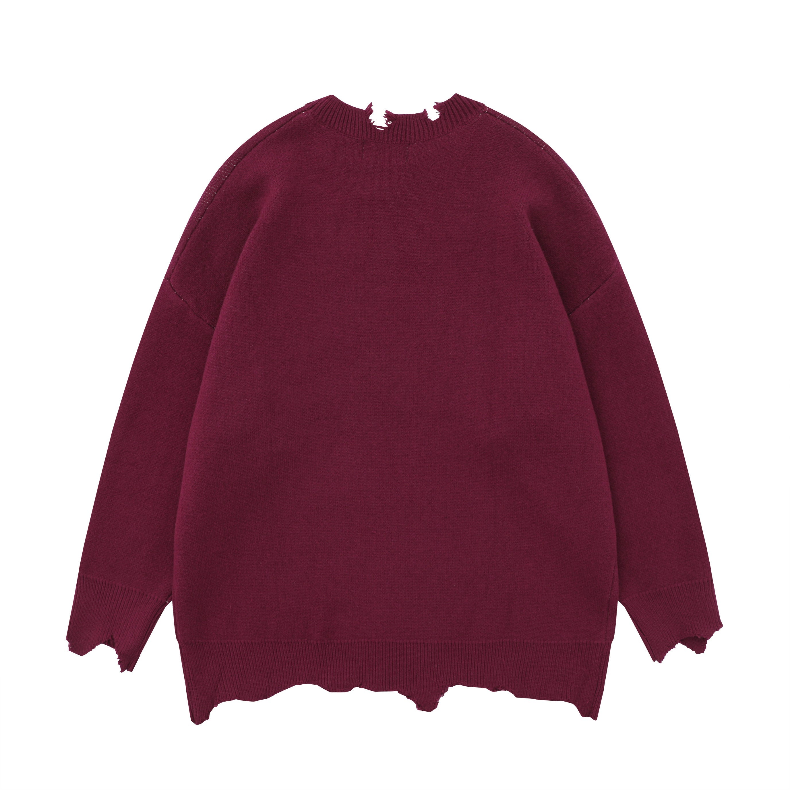 3-6-5.shop Flame Spider Distressed Knit Sweater