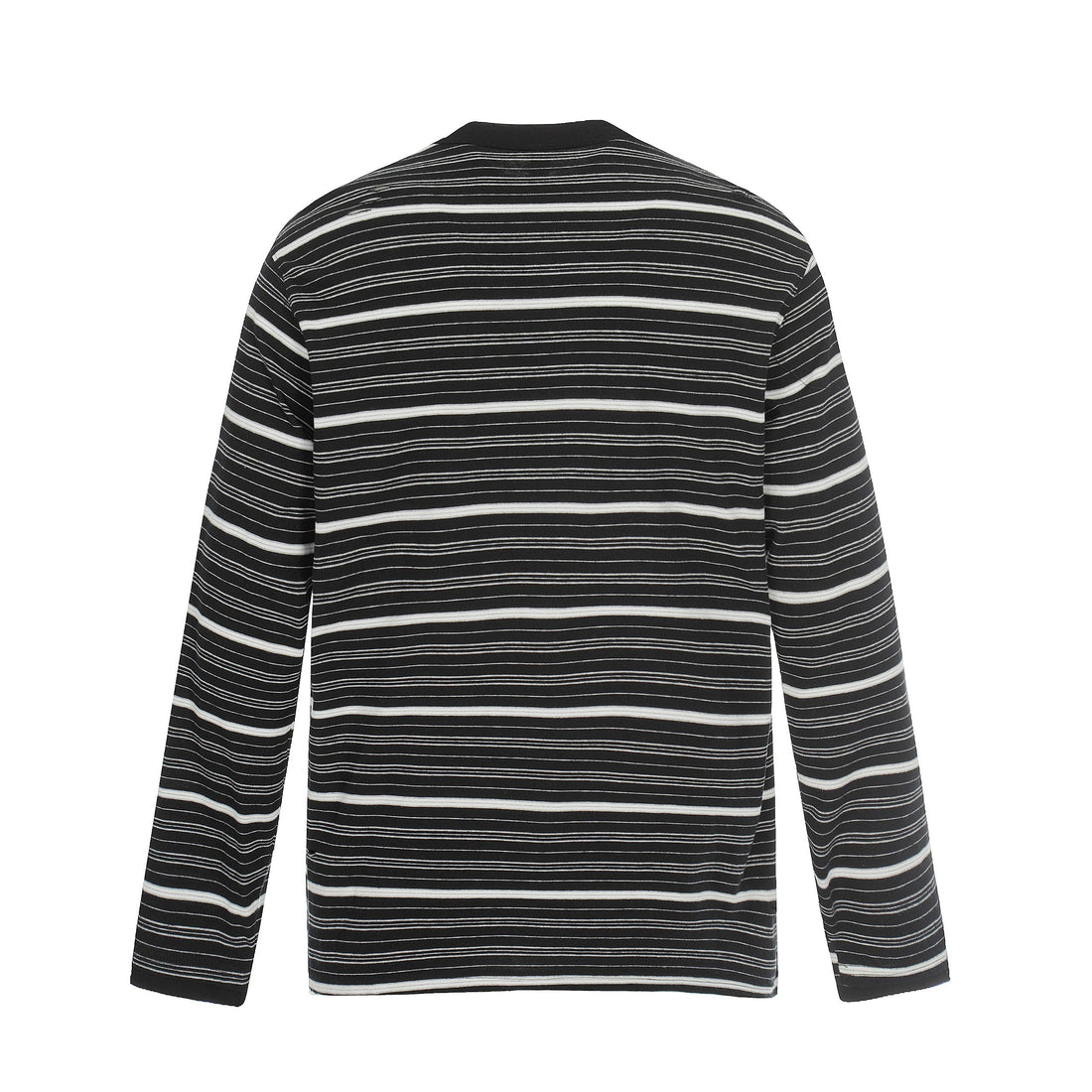 3-6-5.shop Striped Henley Long Sleeve Tee