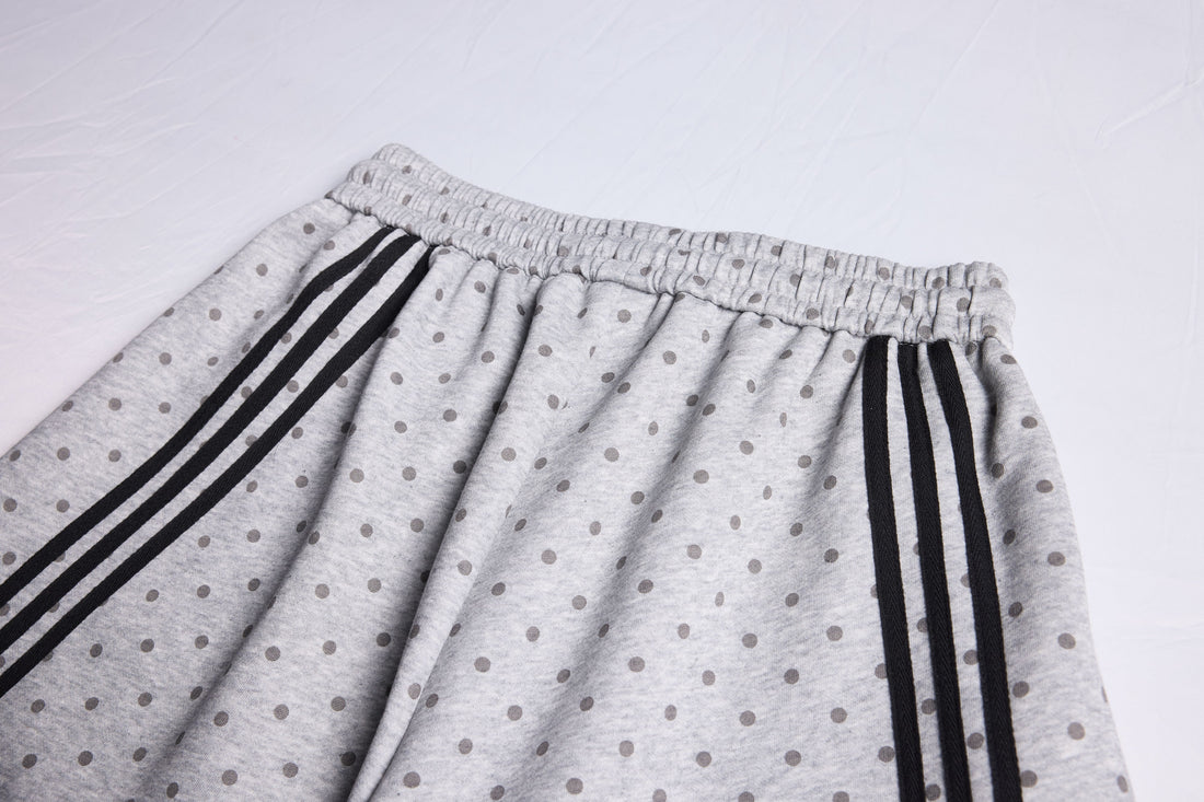 3-6-5.shop Polka Dot Wide-Leg Sweatpants