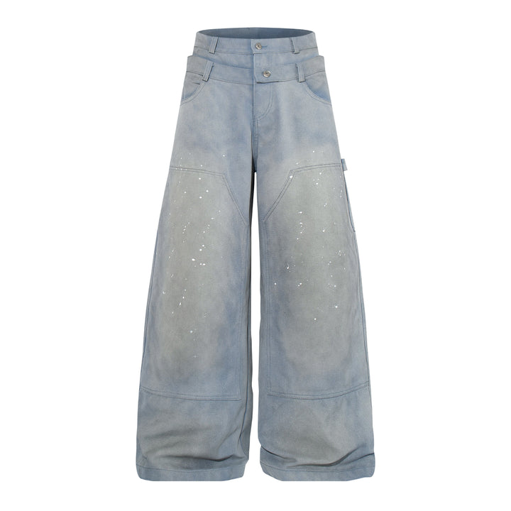 3-6-5.shop Vintage Workwear Wide-Leg Pants