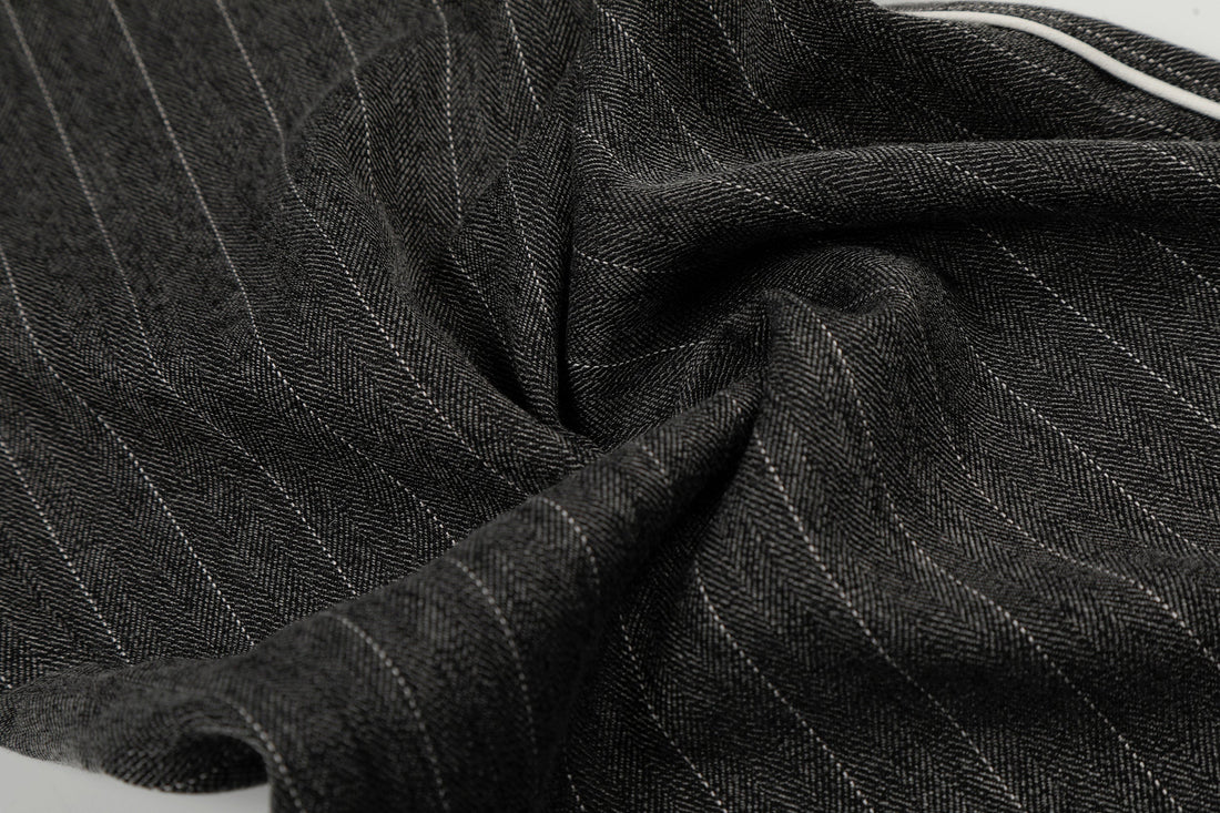 3-6-5.shop Pinstripe Wide-Leg Track Pants