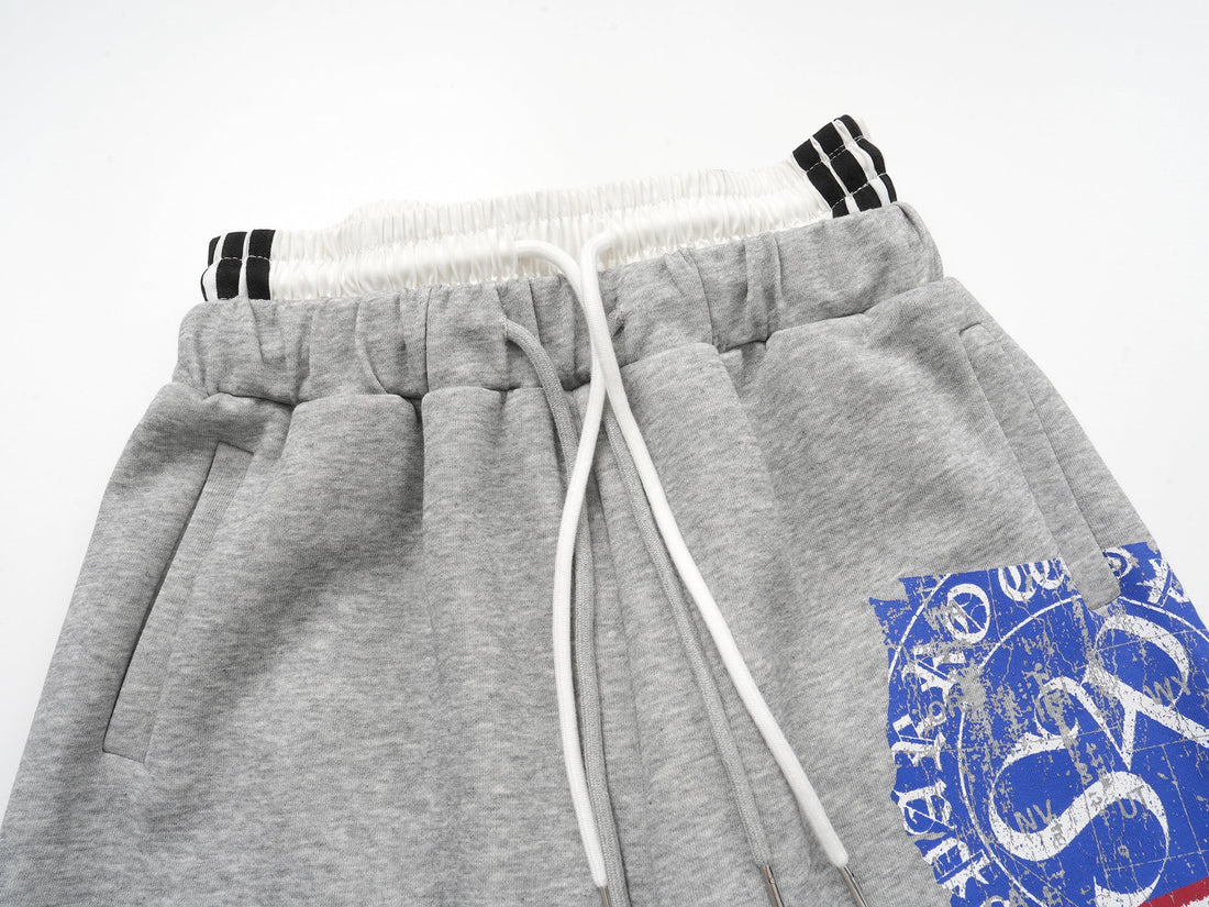 3-6-5.shop Flag Graphic Wide-Leg Sweatpants
