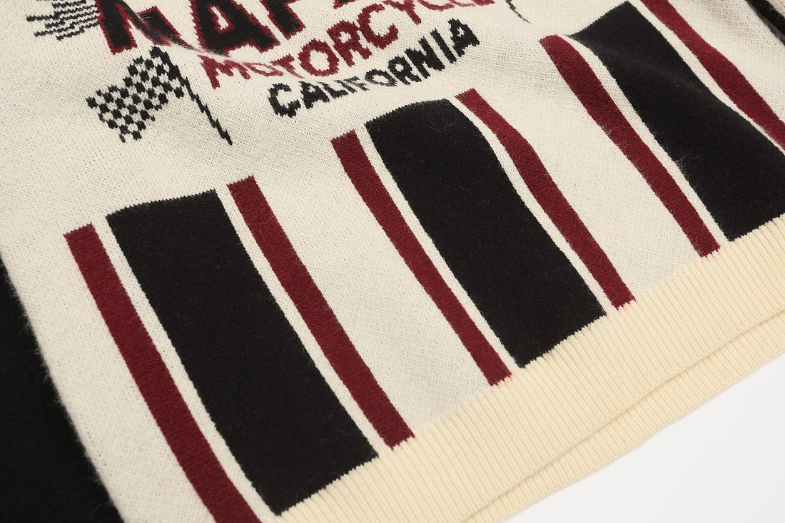 3-6-5.shop Motorcycle Knit Sweater