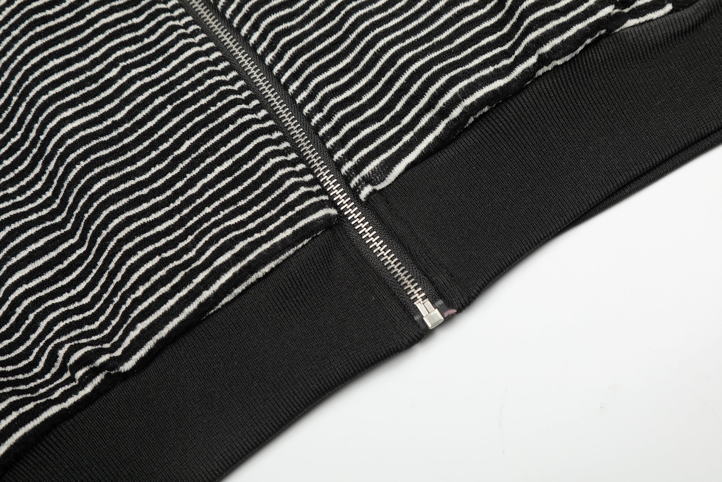 3-6-5.shop Striped Zip Hoodie