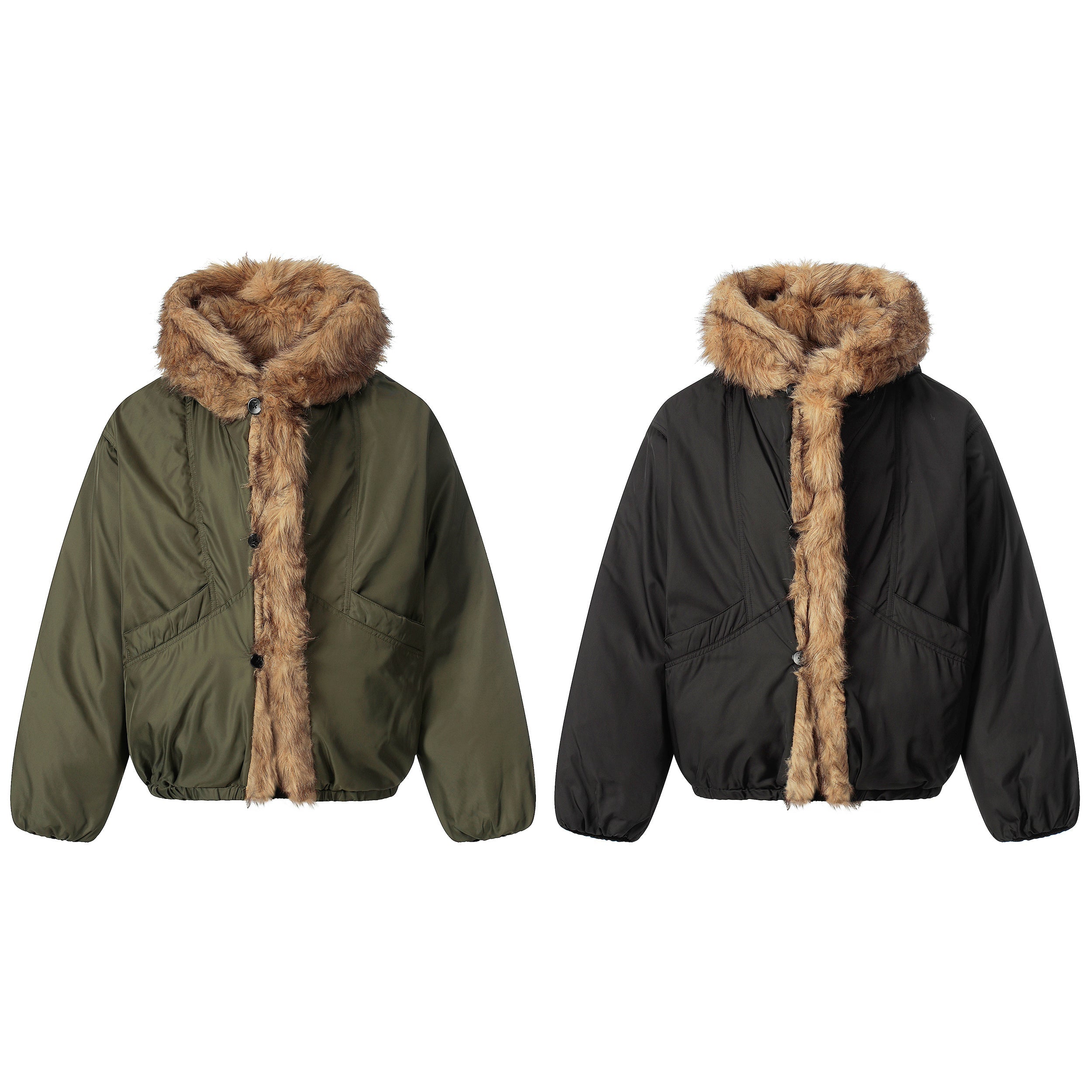 3-6-5.shop Faux Fur Trimmed Puffer Jacket