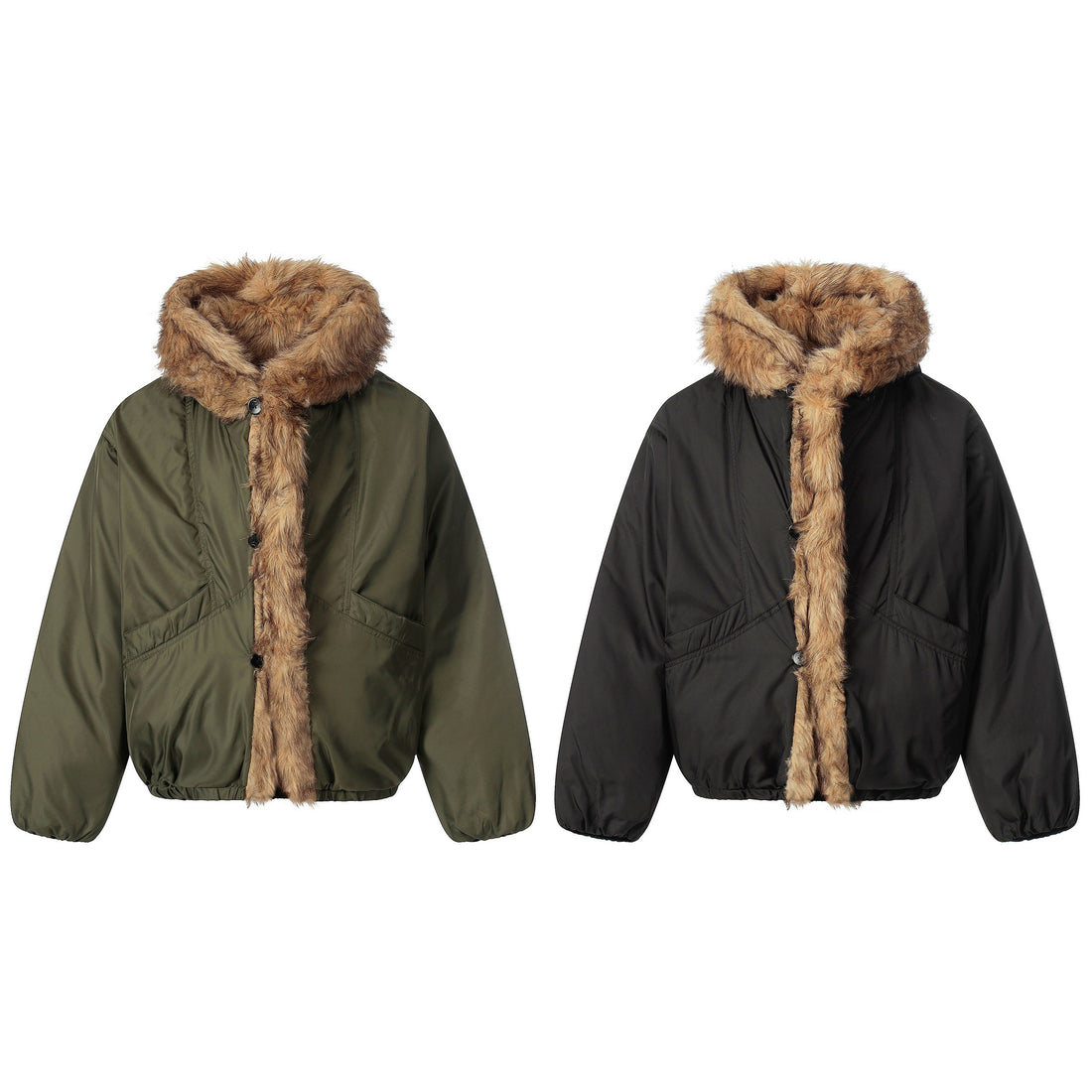 3-6-5.shop Faux Fur Trimmed Puffer Jacket