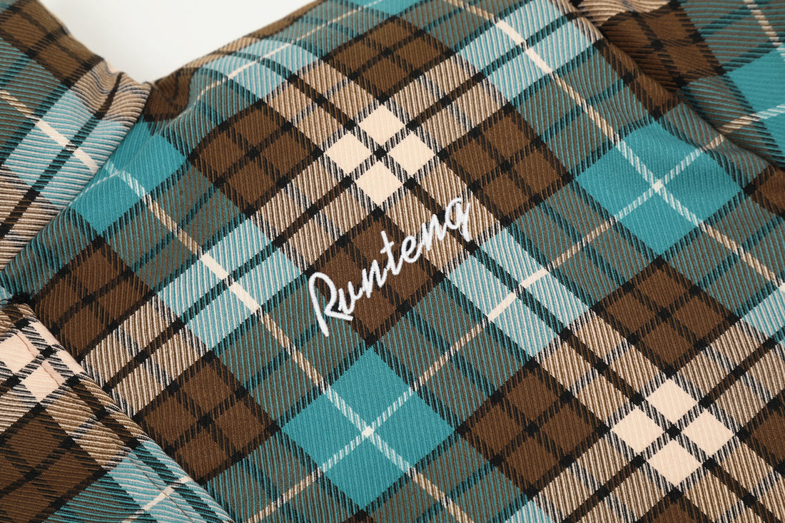 3-6-5.shop Reversible Plaid Puffer Jacket