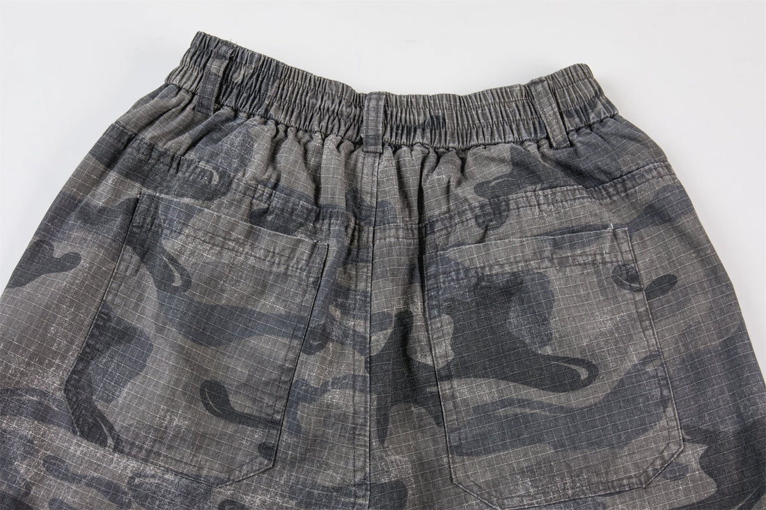 3-6-5.shop Dark Camo Wide-Leg Pants