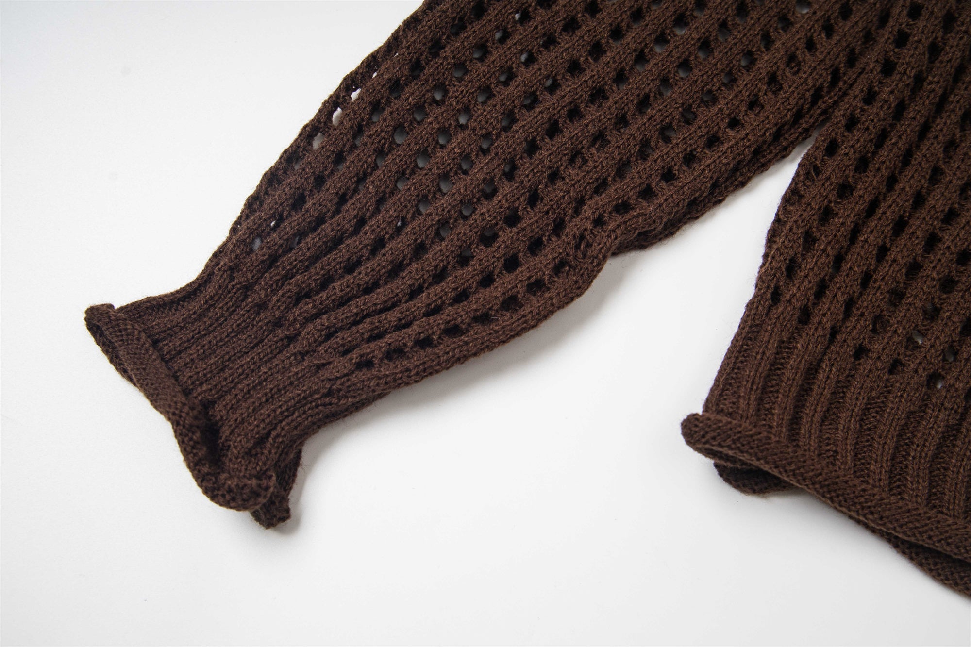 3-6-5.shop Hollow Knit Crewneck Sweater