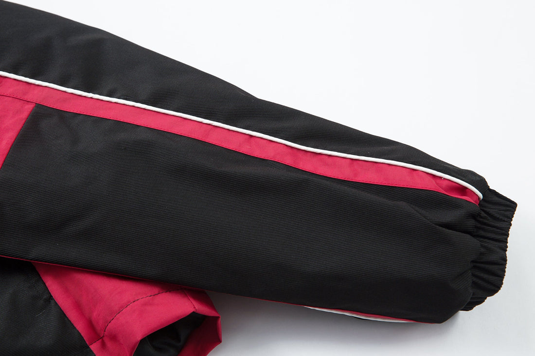 3-6-5.shop Racing Patch Faux Fur Hood Jacket