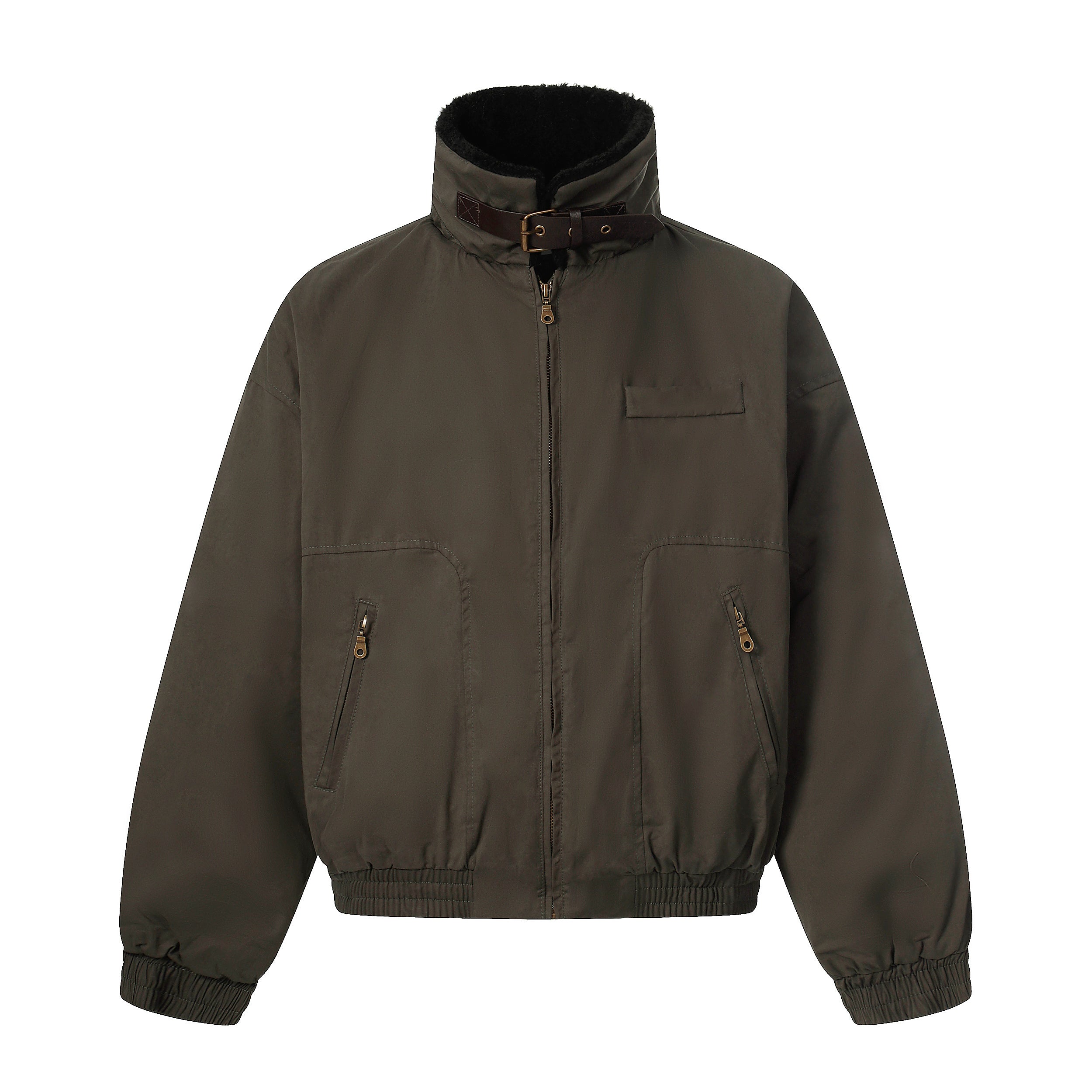 3-6-5.shop Cotton Stand-Collar Bomber Jacket