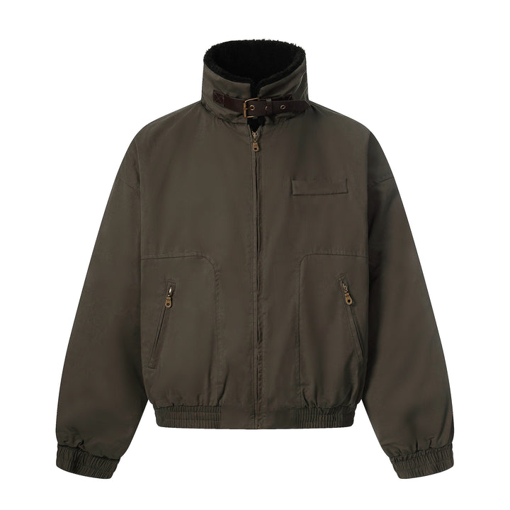 3-6-5.shop Cotton Stand-Collar Bomber Jacket