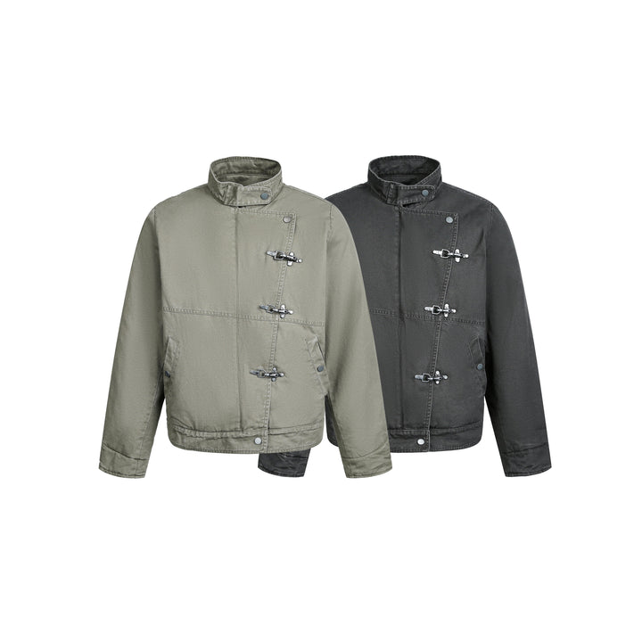 3-6-5.shop Metal Clasp Utility Jacket