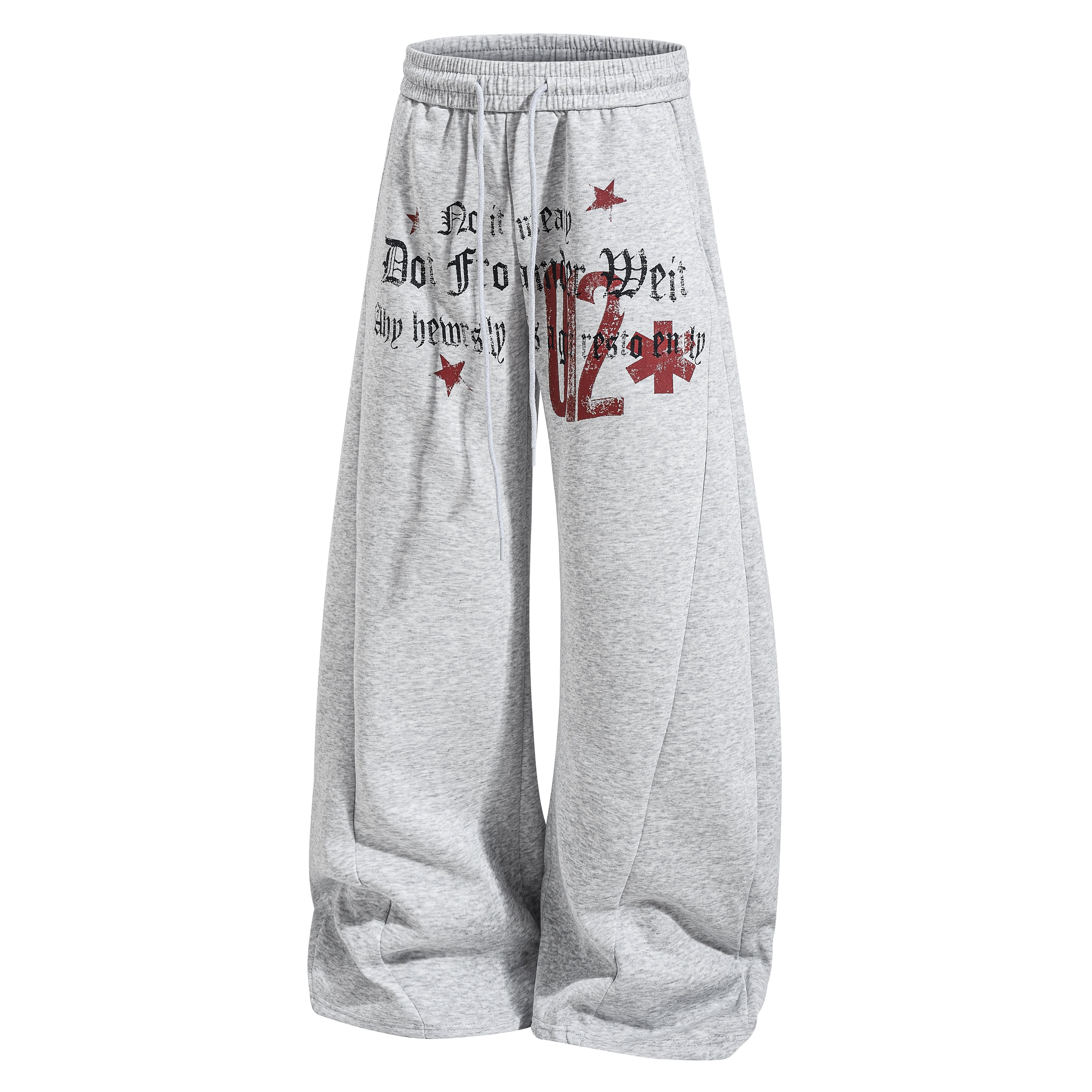 3-6-5.shop Vintage Star Wide-Leg Sweatpants