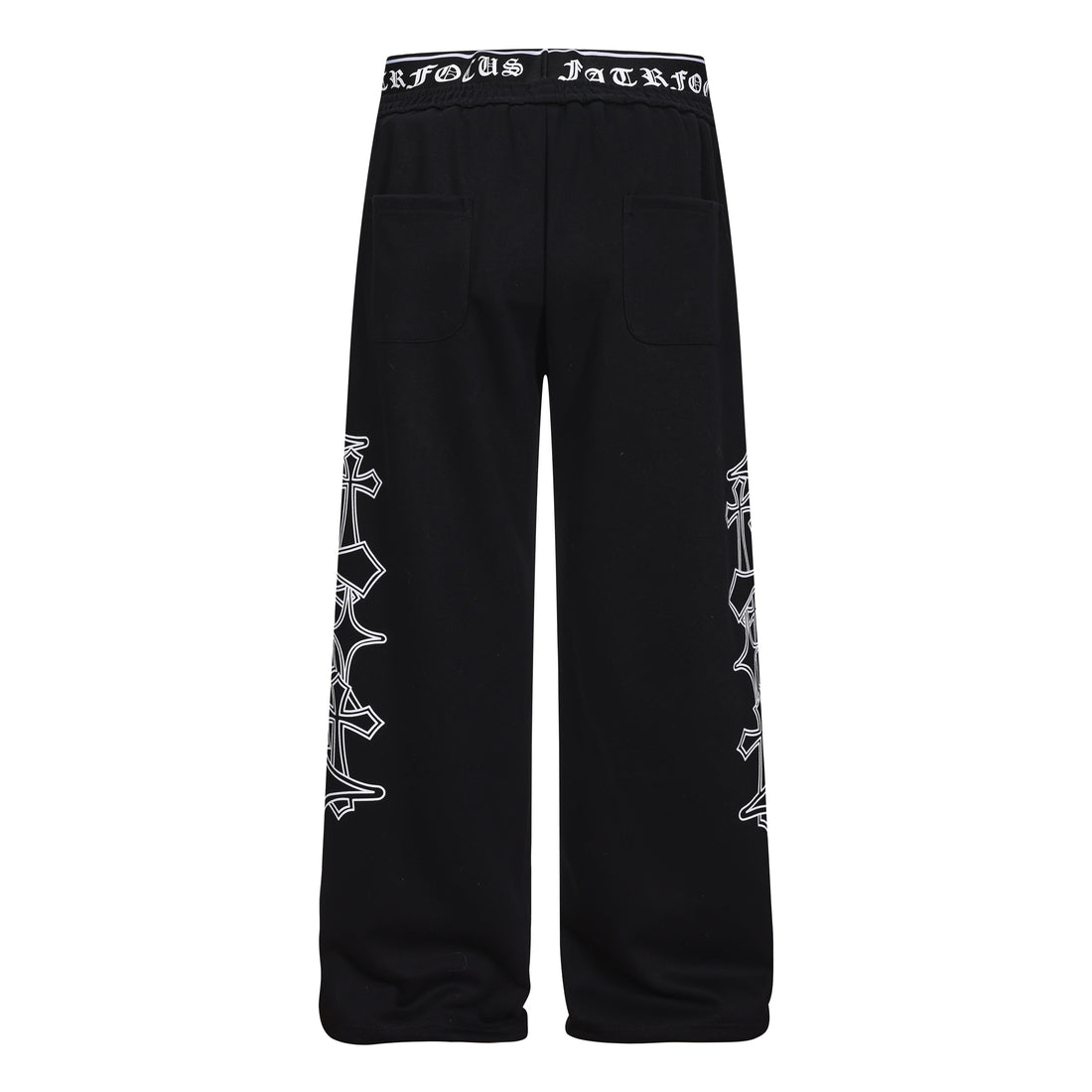 3-6-5.shop Gothic Outline Wide-Leg Sweatpants