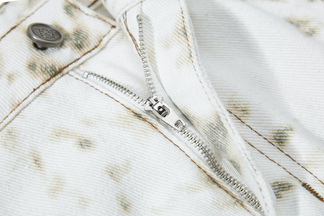 3-6-5.shop Vintage Splatter Barrel Jeans