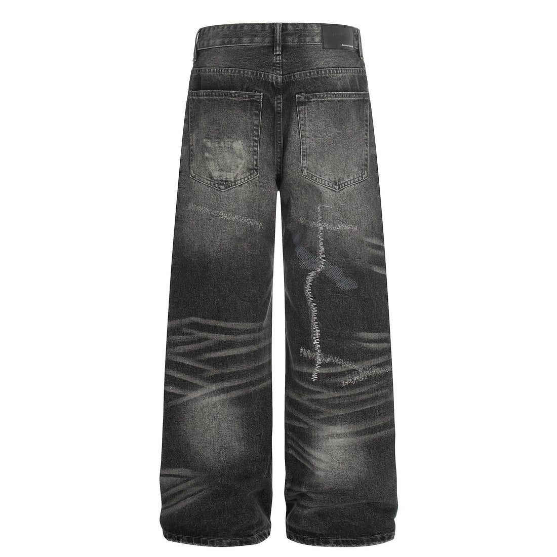 3-6-5.shop Washed Distressed Denim Pants