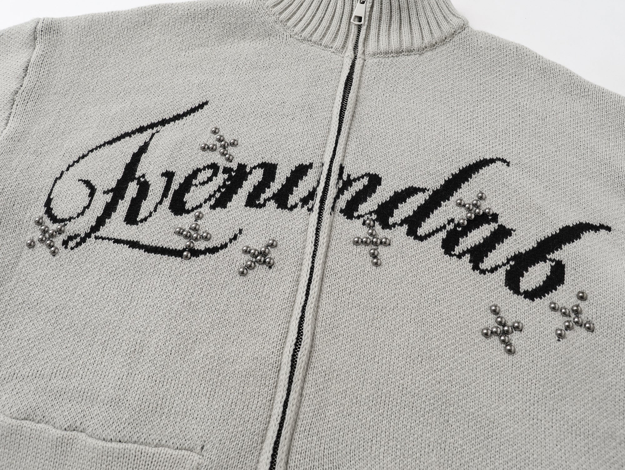 3-6-5.shop Eye Vision Knit Zip Cardigan