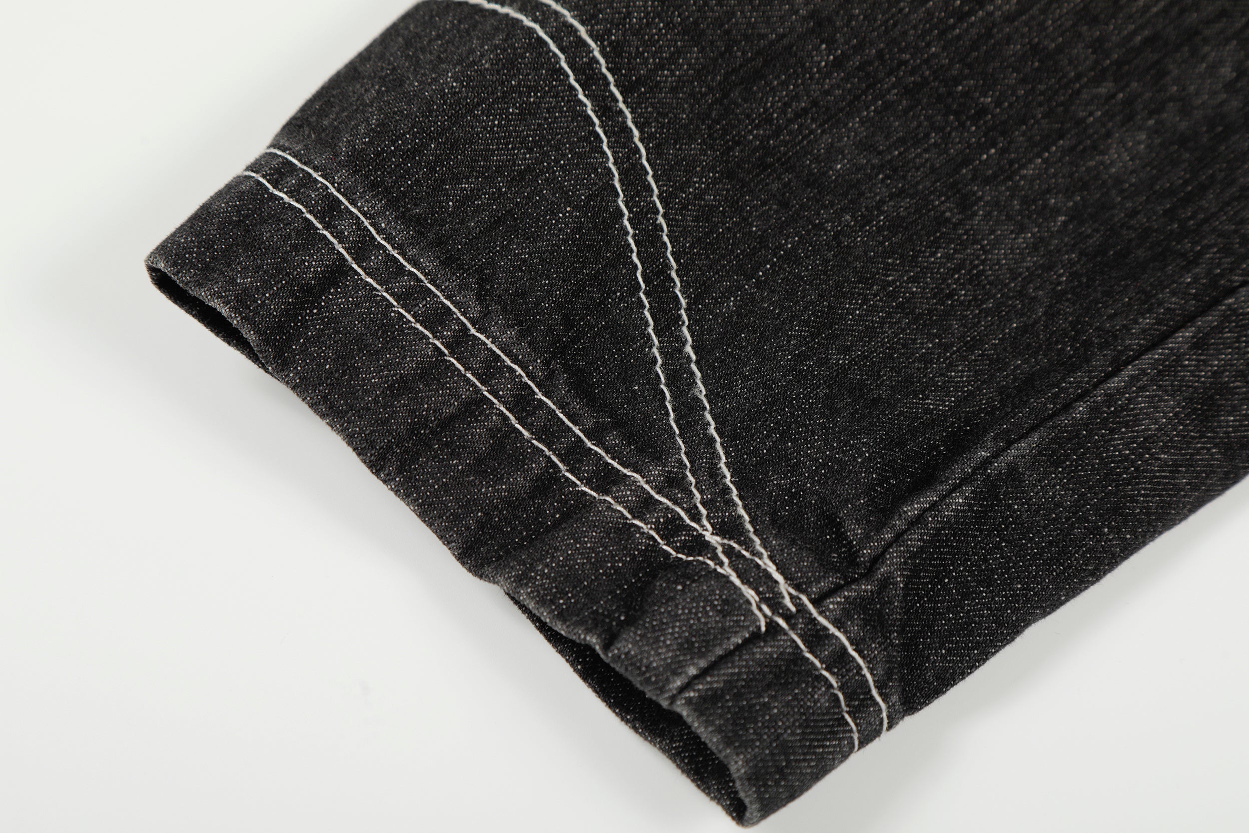 3-6-5.shop Buckle Denim Jacket – Black