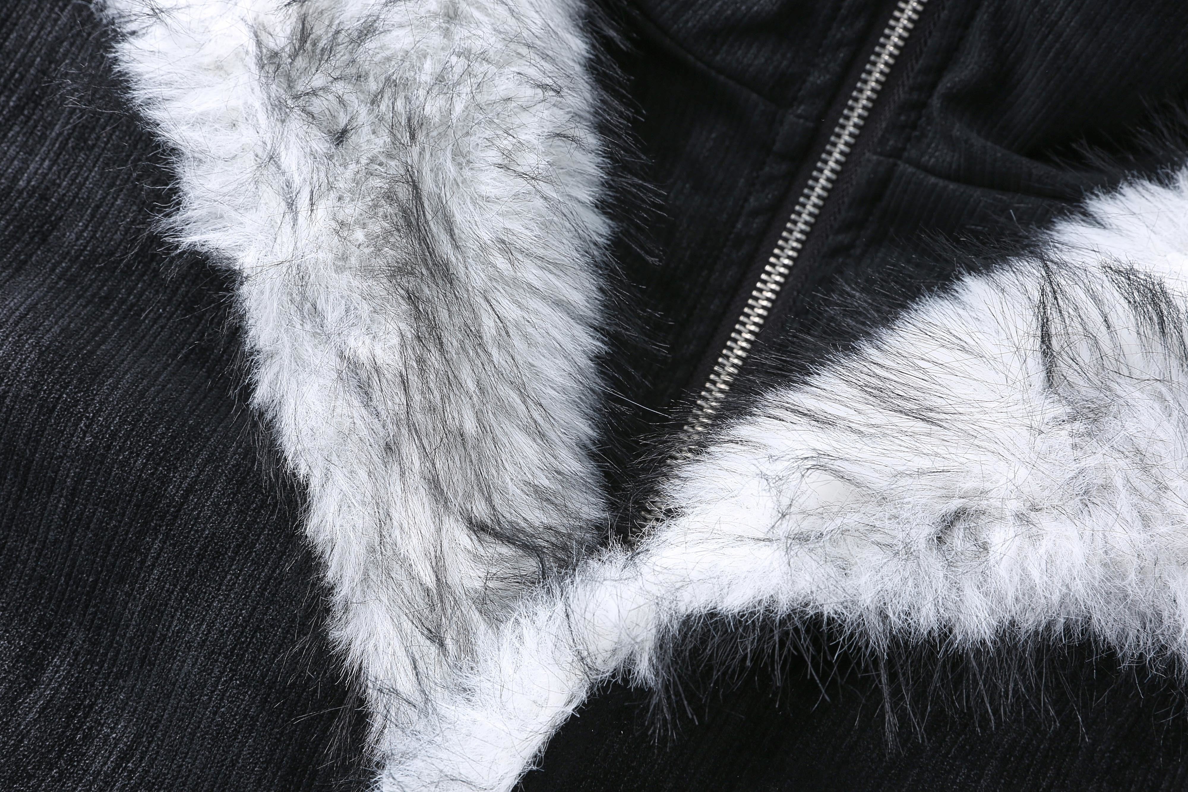3-6-5.shop Fur-Lined Corduroy Jacket