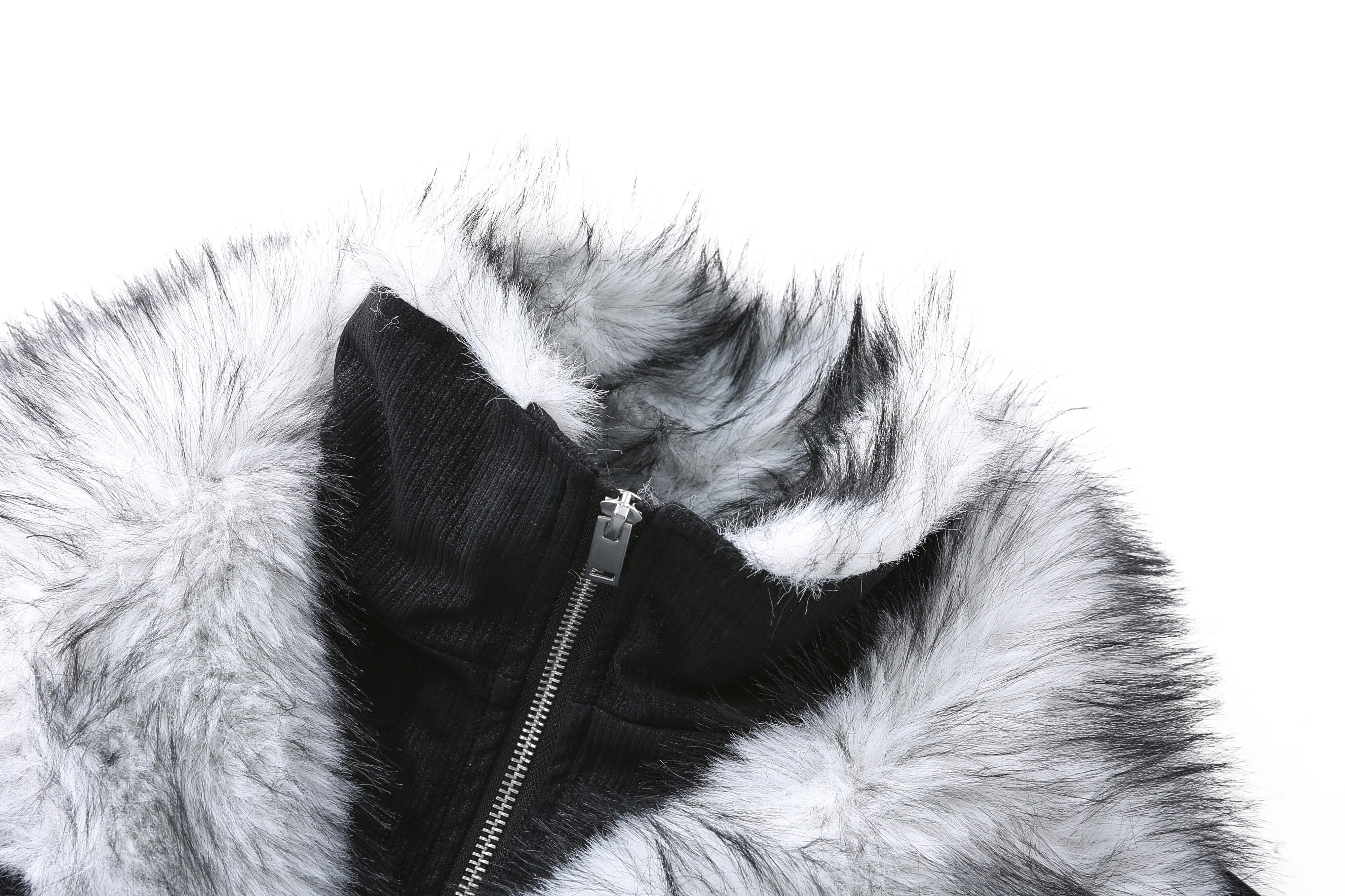 3-6-5.shop Fur-Lined Corduroy Jacket
