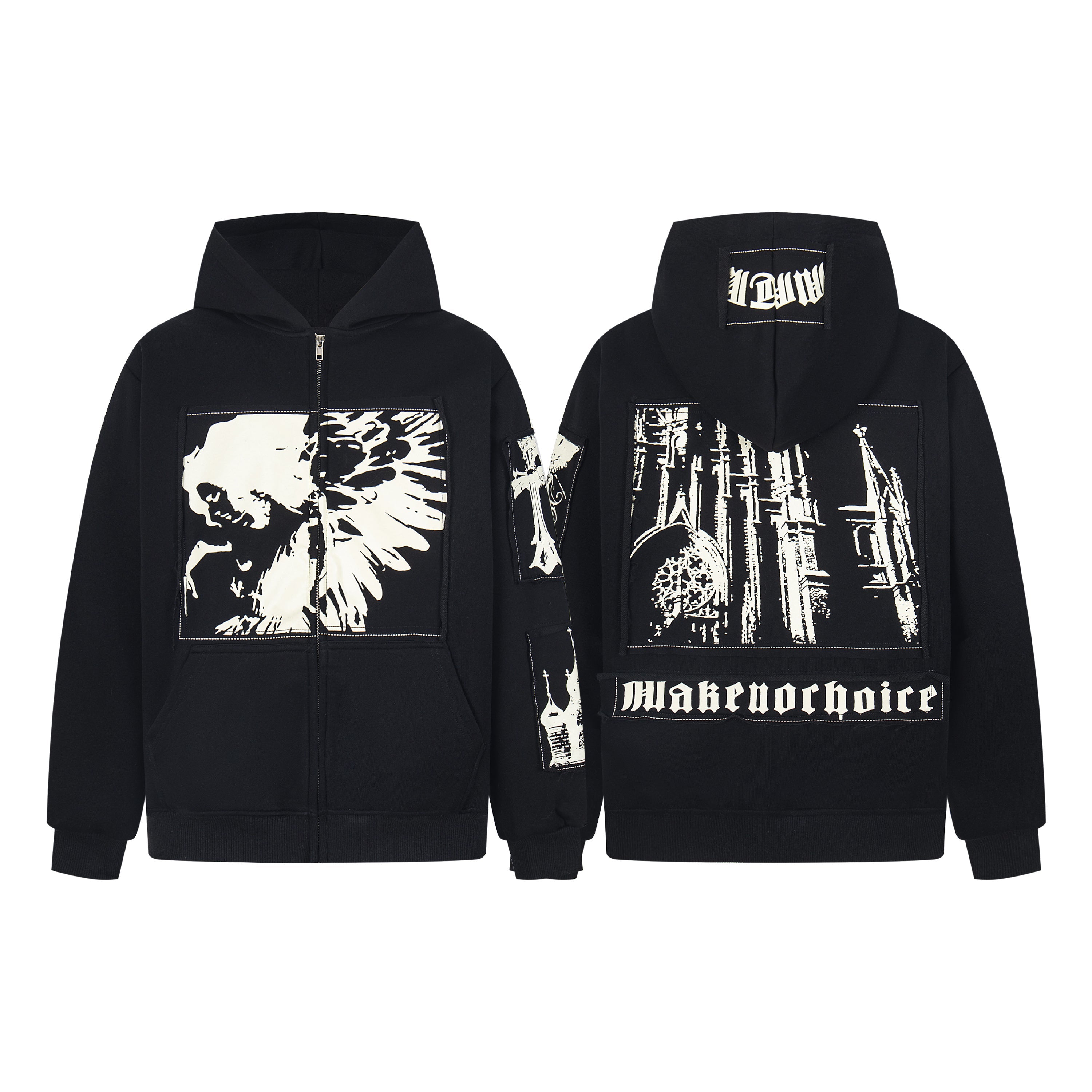 3-6-5.shop Graphic Zip Hoodie
